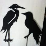 Heron and Crow on Stick